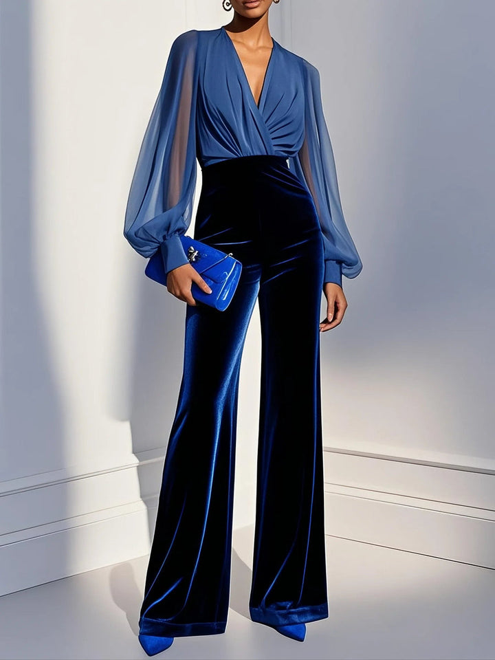 Tuta Donna Elegante Scollo a V Stile Modaiolo - Vesarelli
