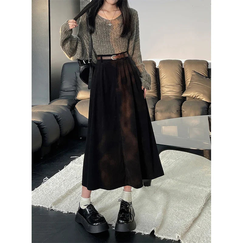 Amina | Gonna Midi in Velluto a Coste – Elegante, Versatile &amp; Confortevole 1
