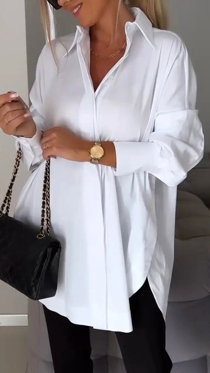 Amira | Camicia Invernale Maniche Lunghe Risvolto