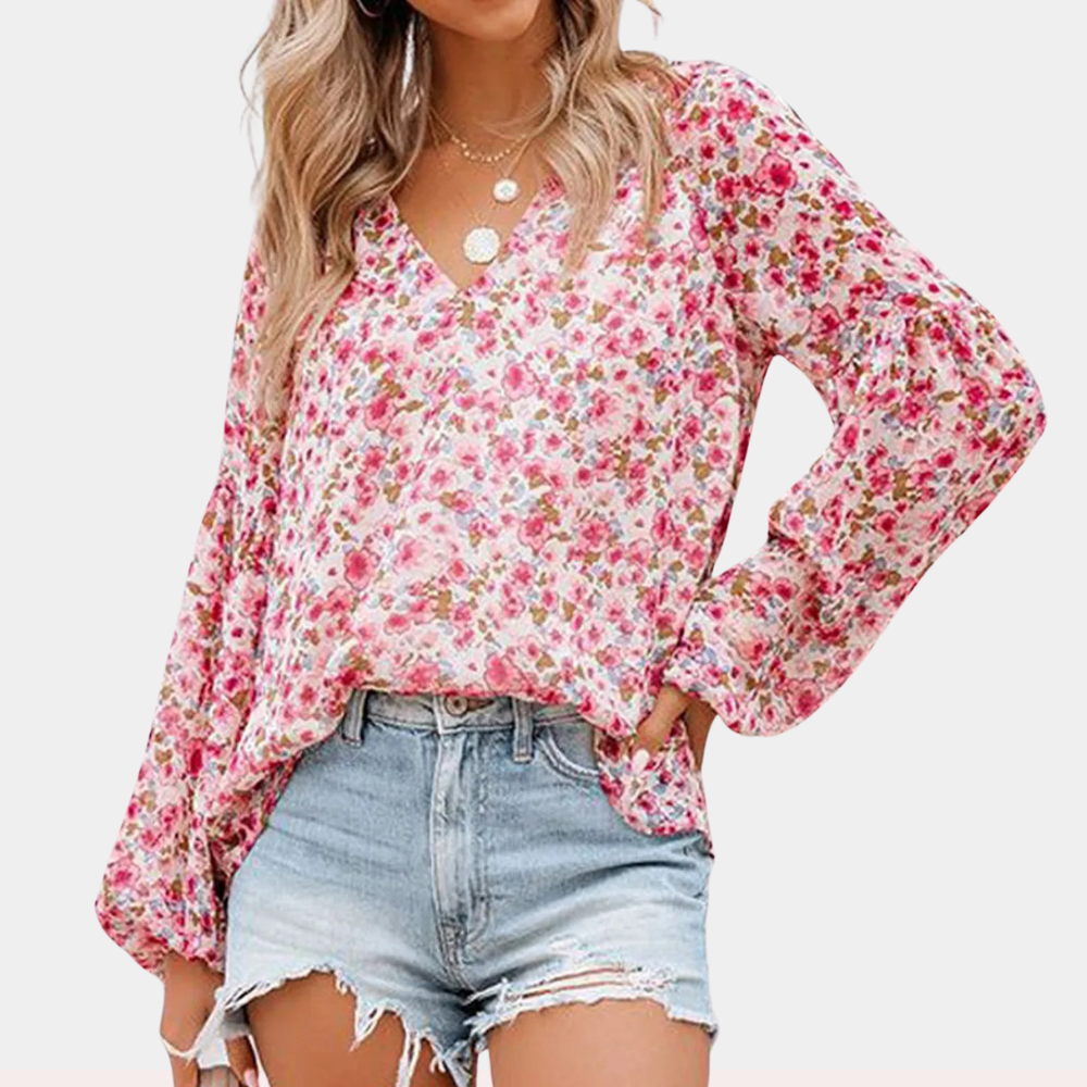 Blusa Donna Maniche Lunghe Tessuto Leggero Estiva - Vesarelli