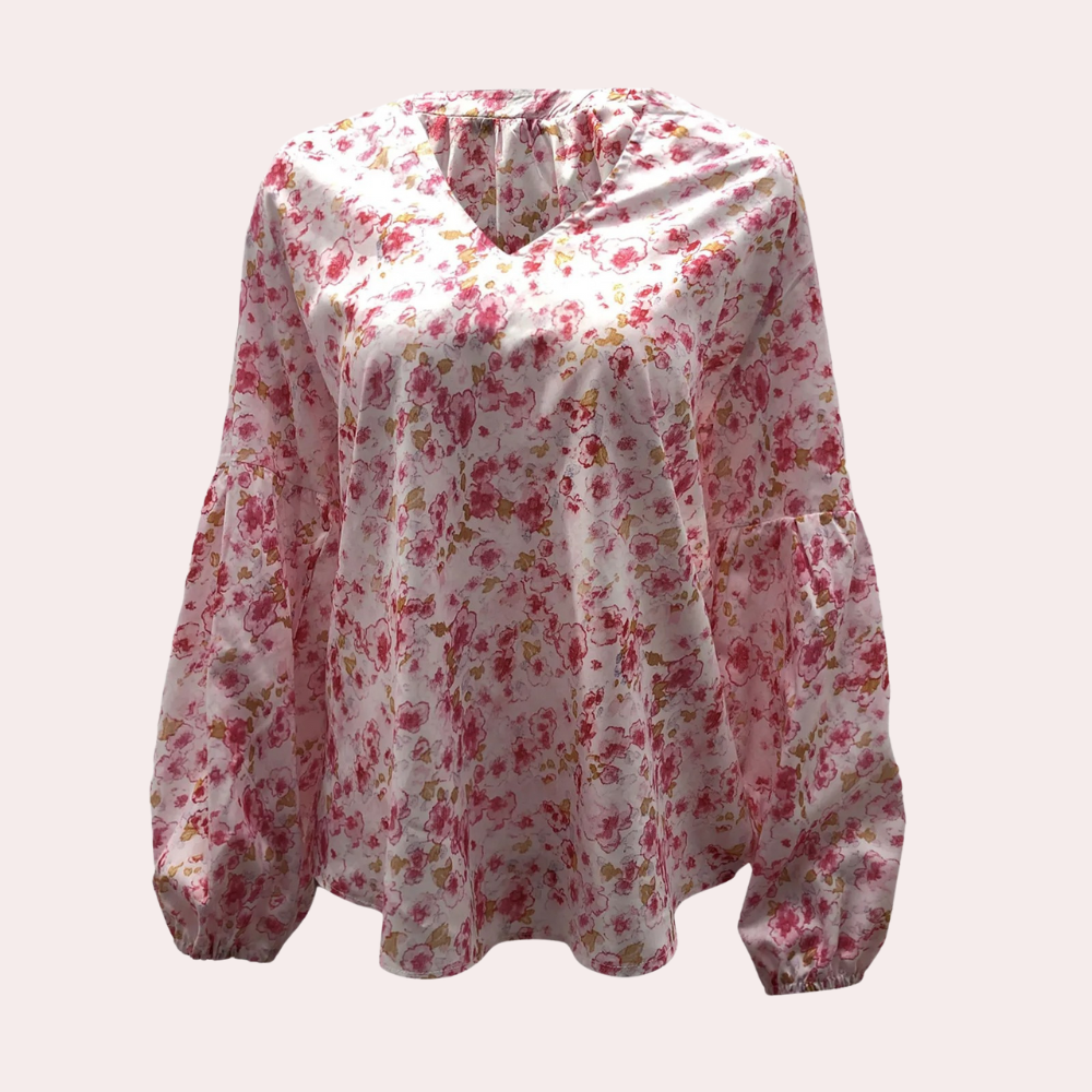 Blusa Donna Maniche Lunghe Tessuto Leggero Estiva