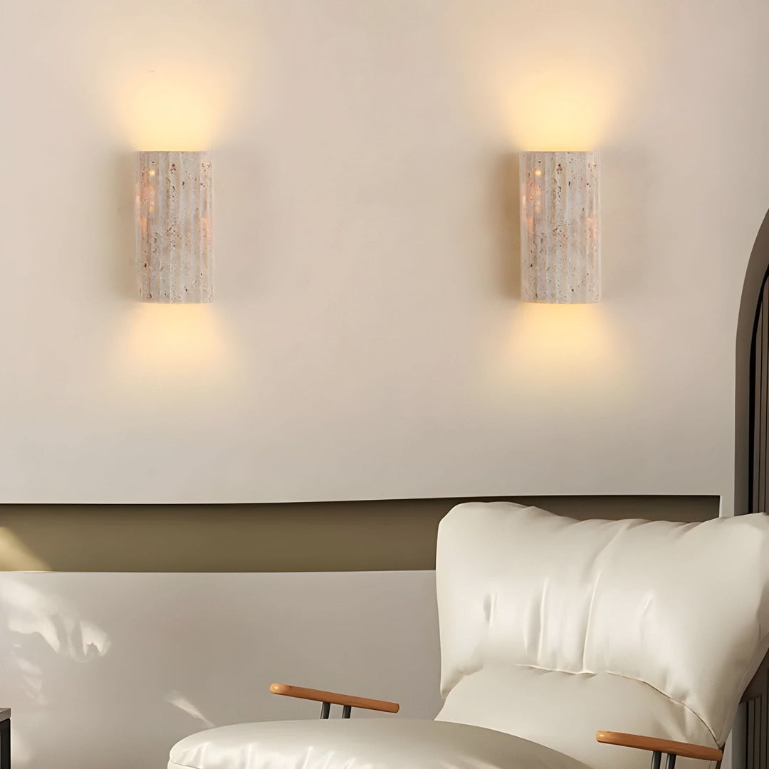 Applique Parete LED Pietra Naturale Design Moderno - Vesarelli