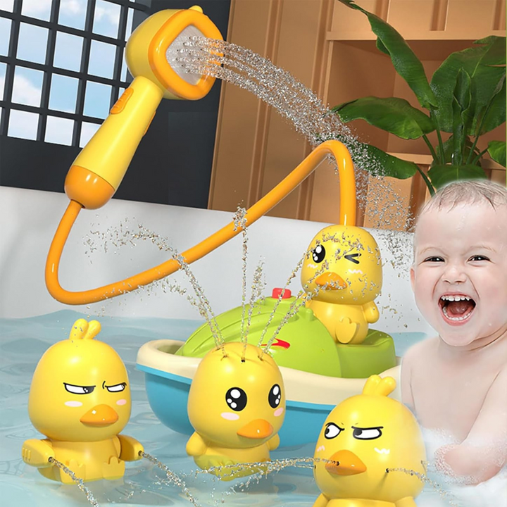 Set Giocattoli da Bagno Bambino Anatre Galleggianti Spruzzatore - Vesarelli