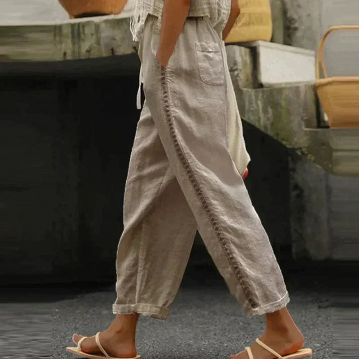Pantaloni Donna Casual Tessuto Morbido Vestibilità Regular - Vesarelli