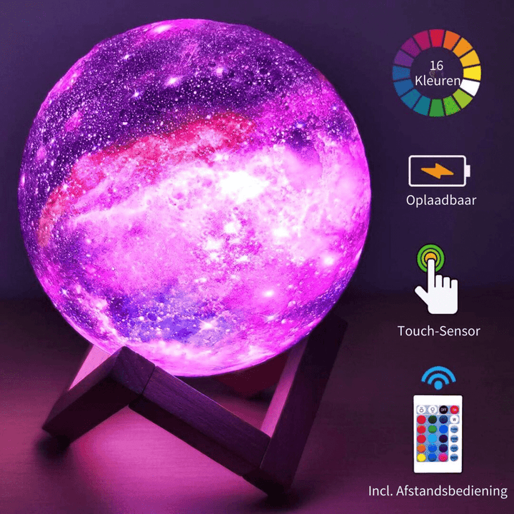 Asteria | Lampada lunare 3D senza fili 1