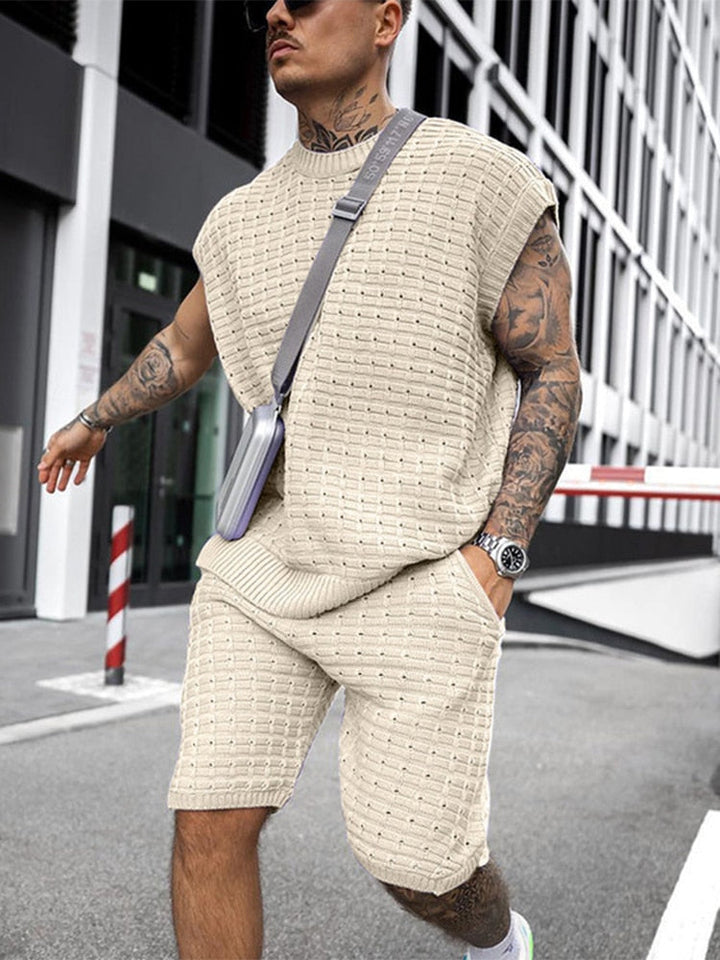 Completo Estivo Uomo Maglia Cotone Shorts Comodi