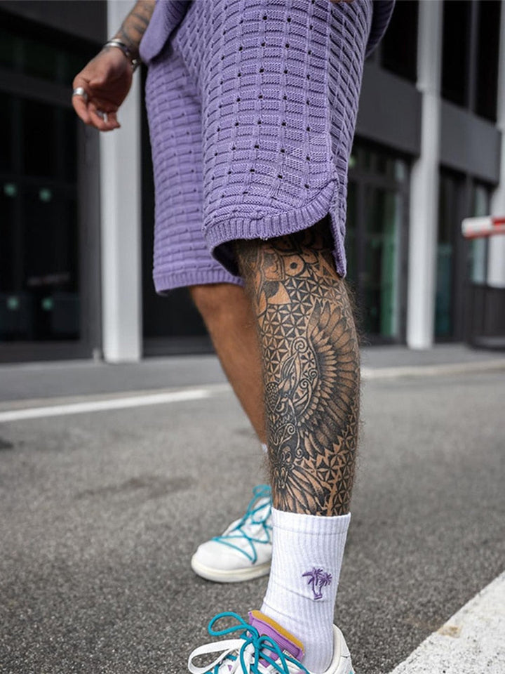 Completo Estivo Uomo Maglia Cotone Shorts Comodi