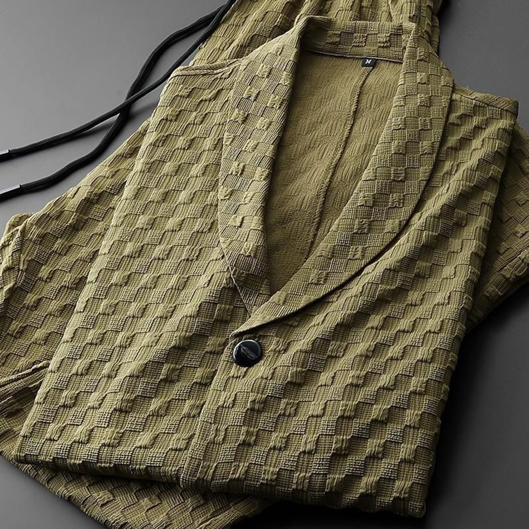 Completo Estivo Uomo Jacquard Pantaloni Eleganti