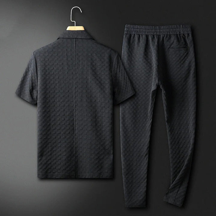 Completo Estivo Uomo Jacquard Pantaloni Eleganti