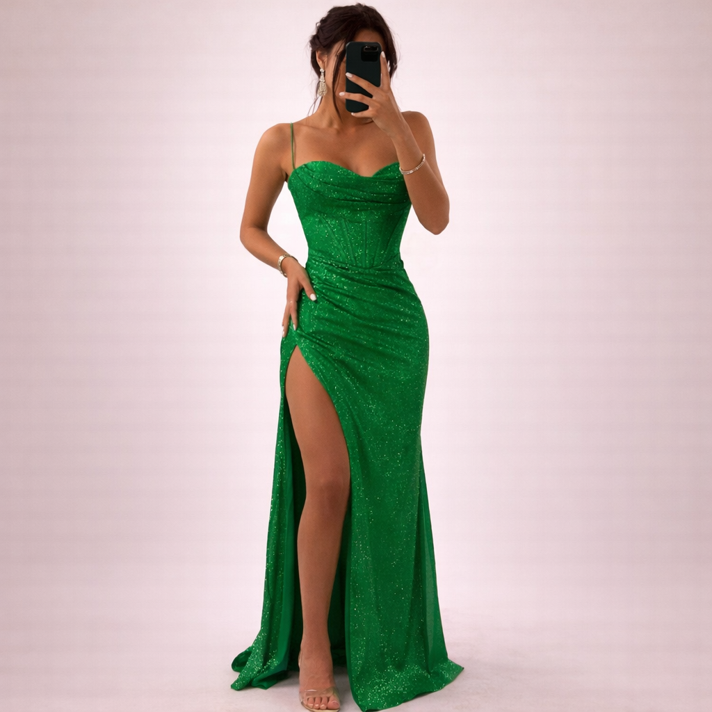 Aurora | Abito Lungo Elegante con Paillettes e Corsetto Valorizzante 4