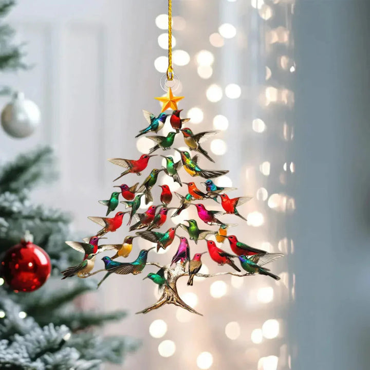 Ornamento Decorativo Uccello Natale in Plastica Leggera - Vesarelli