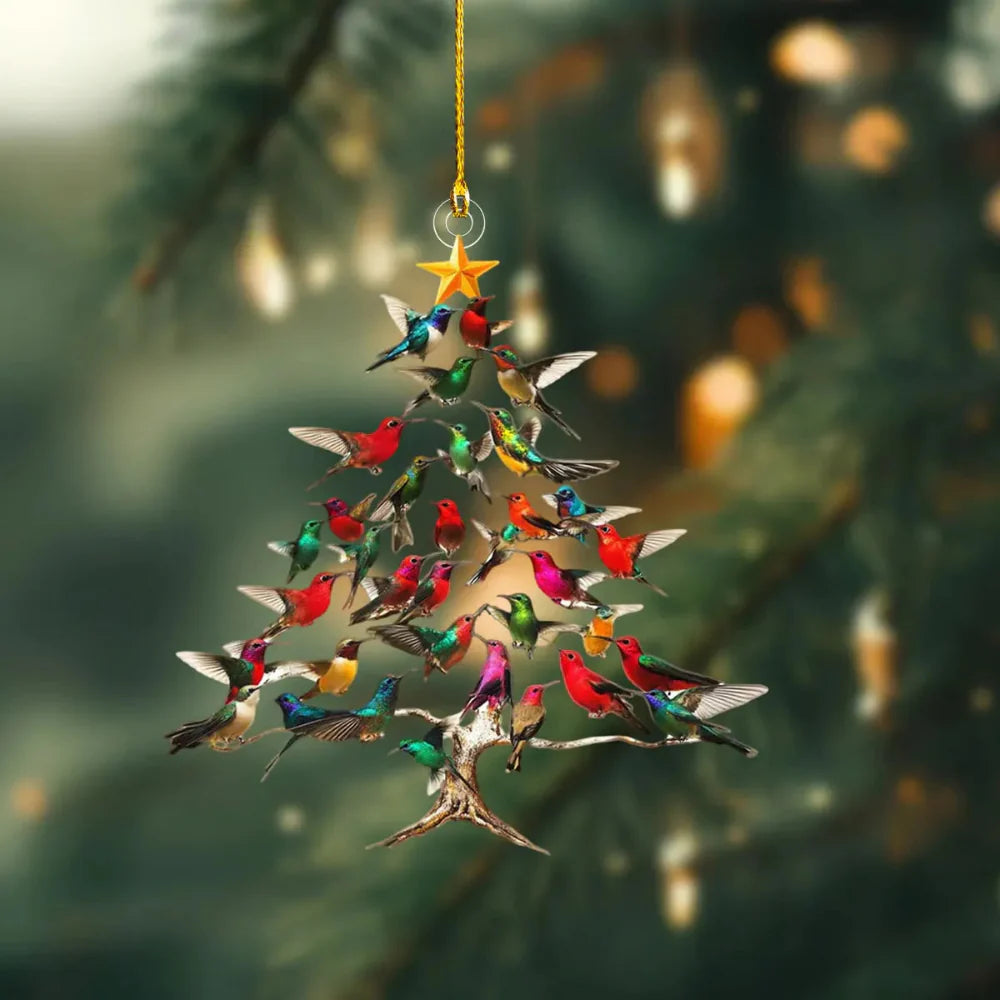 AvianDelight | Ornamento a forma di uccello colorato per la decorazione dell'albero di Natale 3