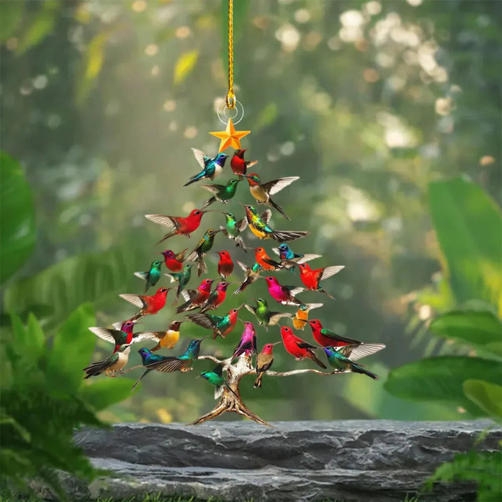 AvianDelight | Ornamento a forma di uccello colorato per la decorazione dell'albero di Natale 4