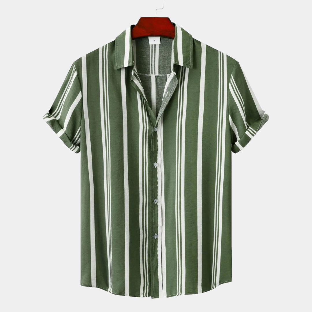 Camicia Uomo a Righe Cotone Vestibilità Classica