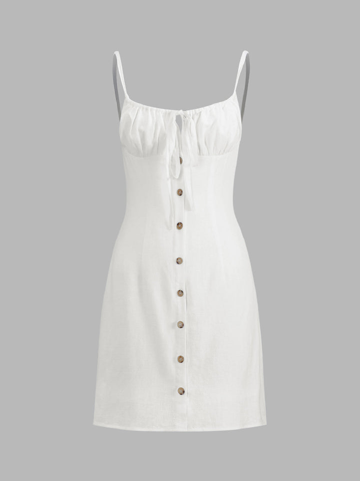 Abito Mini Donna Lino Cotone Elegante