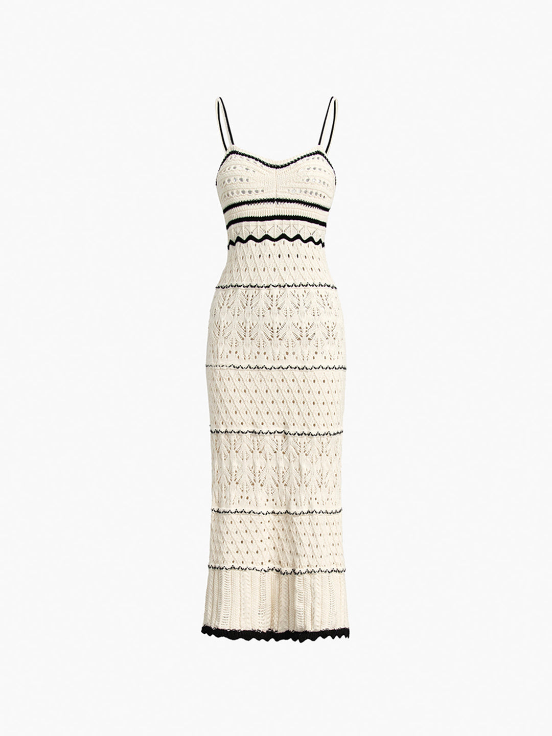 Abito Midi Donna Bohemien Spalline Sottile Stampa Floreale