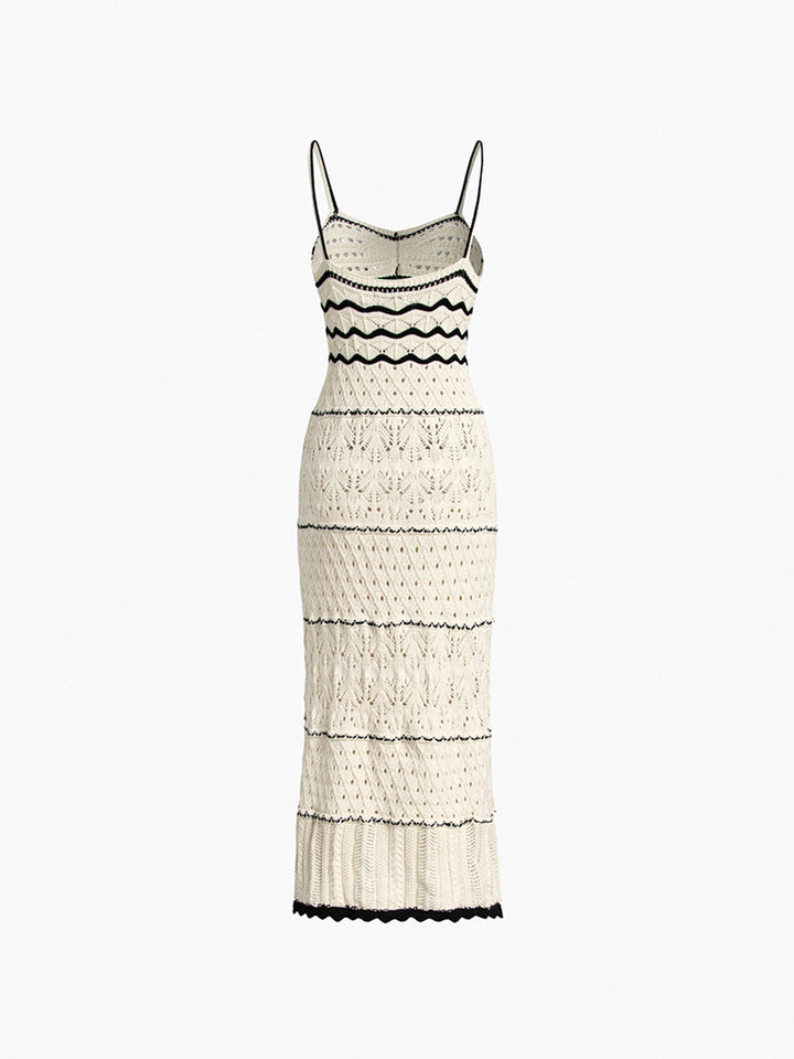 Abito Midi Donna Bohemien Spalline Sottile Stampa Floreale