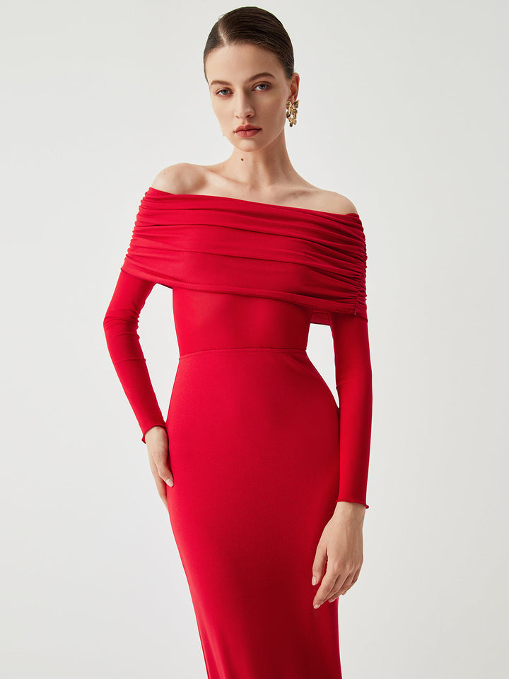 Abito Cerimonia Donna in Mesh Trasparente Elegante