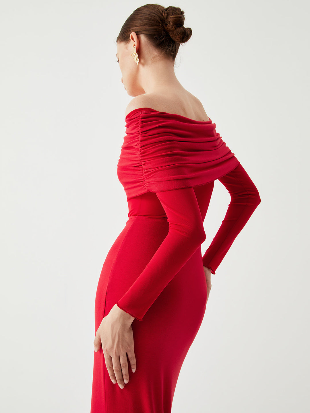 Abito Cerimonia Donna in Mesh Trasparente Elegante