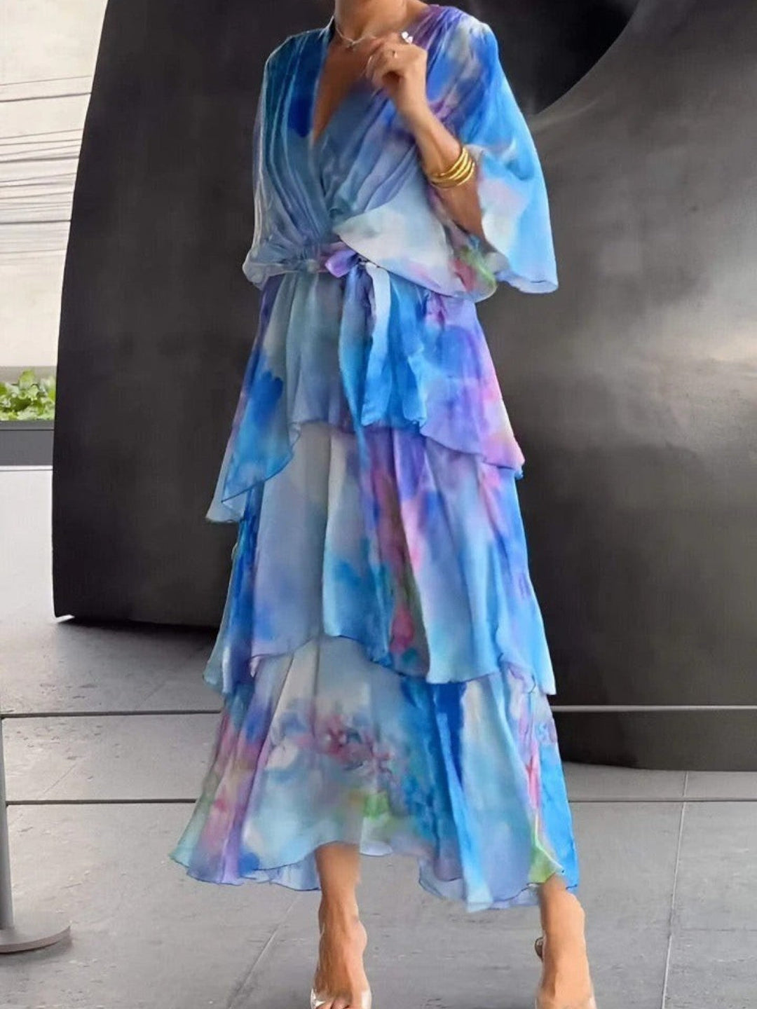 Abito Donna Elegante Scollo a V