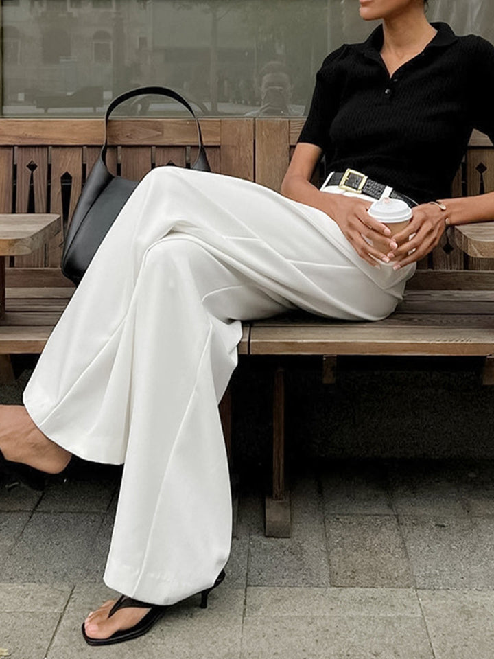 Pantaloni Palazzo Donna Vita Alta Ampia