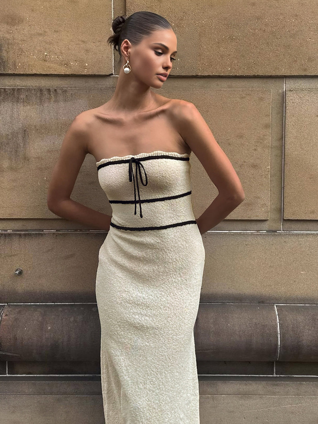 Abito Tubino Donna in Bouclé Vestibilità Midi Elegante - Vesarelli