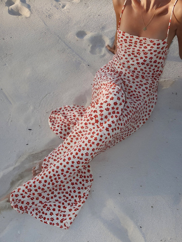 Abito Maxi Donna Floreale Estivo Svasato