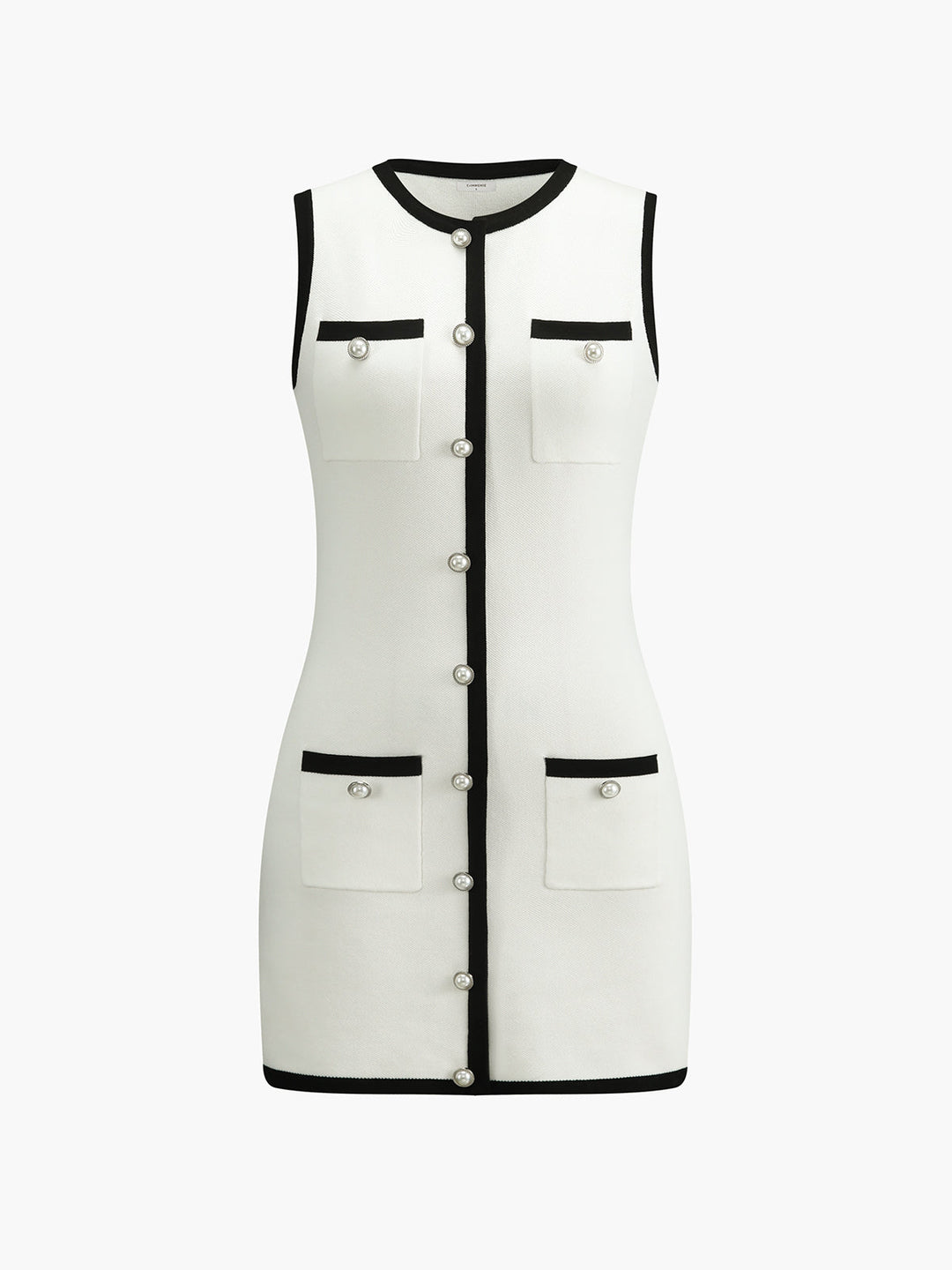 Abito Mini Donna Senza Maniche Elegante