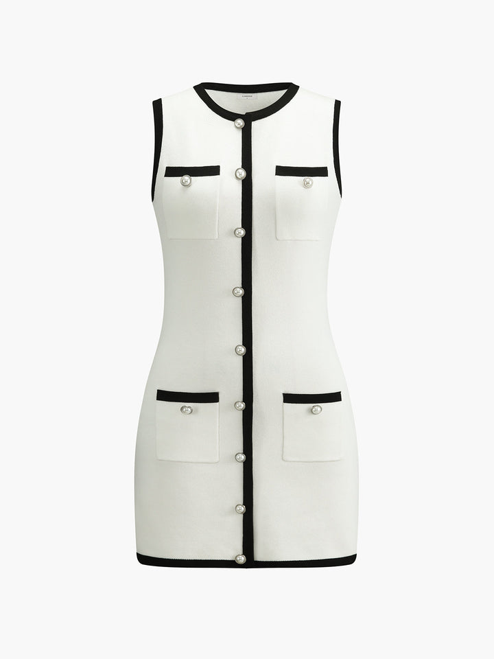 Abito Mini Donna Senza Maniche Elegante