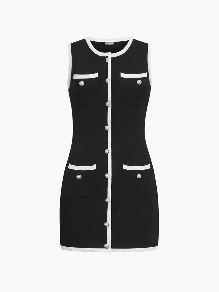 Abito Mini Donna Senza Maniche Elegante