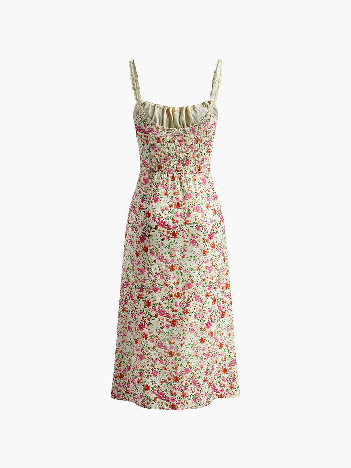 Abito Midi Donna in Tessuto Leggero Spalline Sottili