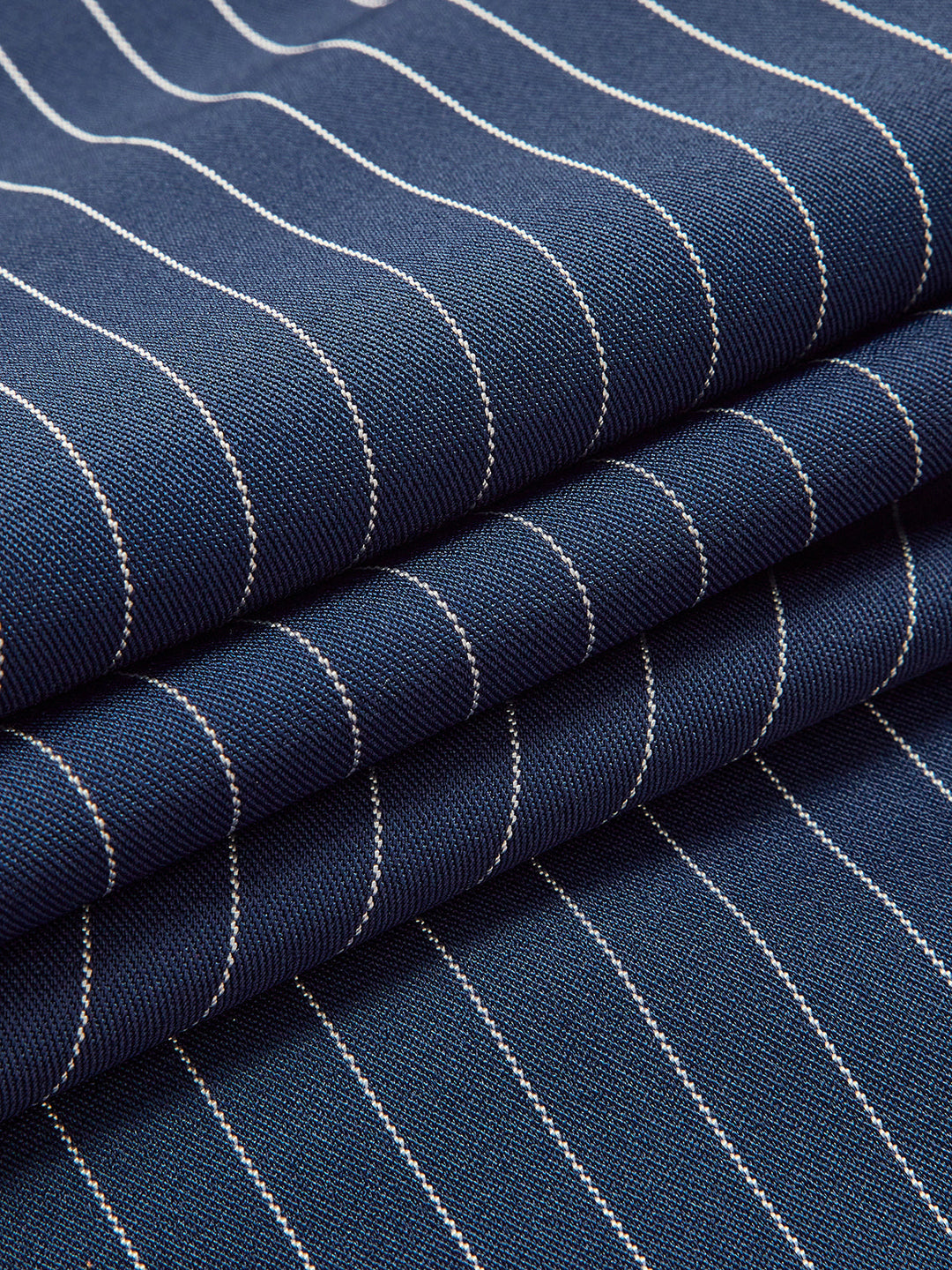Pantaloni Donna Eleganti Tessuto Gessato Taglio Largo