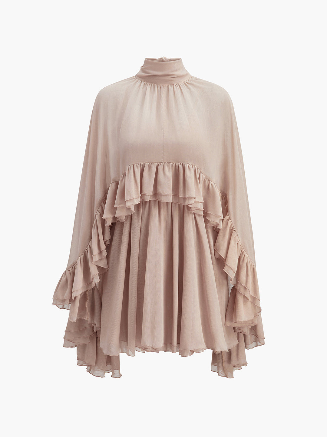 Abito Donna in Chiffon con Mantella Elegante