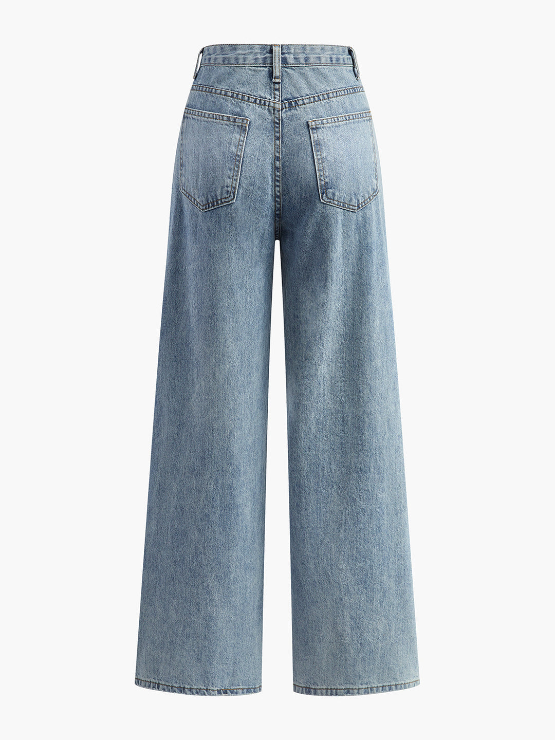 Jeans Donna Gamba Larga Vestibilità Elegante
