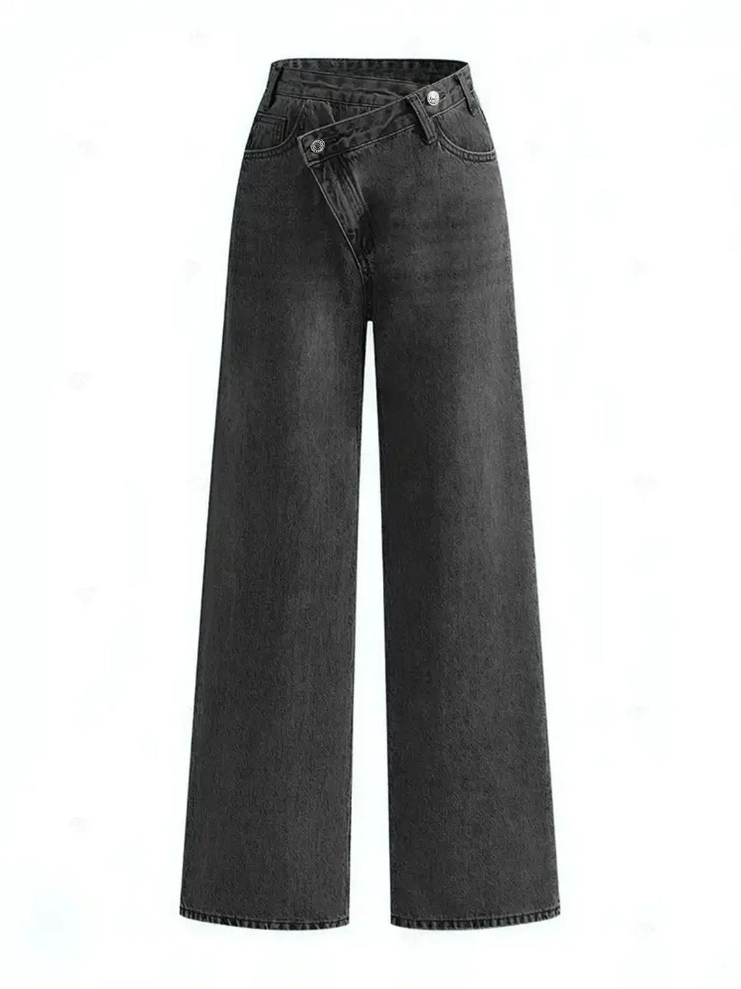 Jeans Donna Gamba Larga Vestibilità Elegante