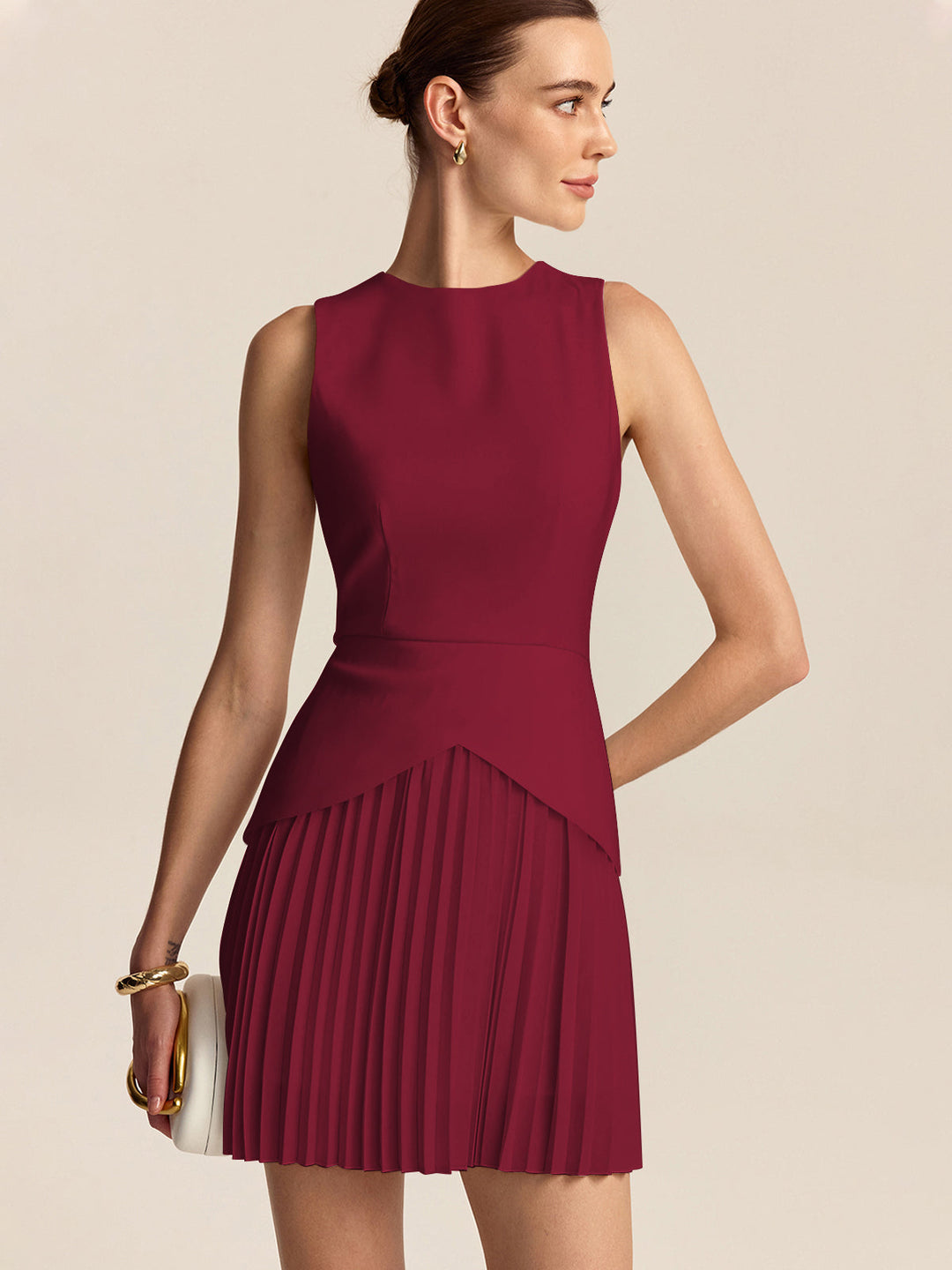 Abito Cerimonia Mini Donna Elegante Svasato
