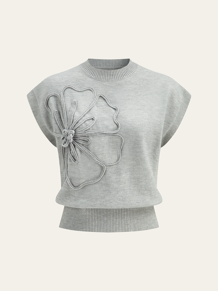 T-shirt Donna Cotone Stampa Floreale Vestibilità Casual
