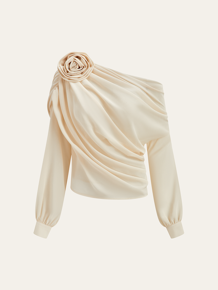 Camicetta Donna Monospalla Asimmetrica Elegante