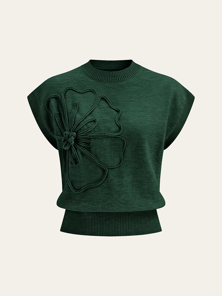 T-shirt Donna Cotone Stampa Floreale Vestibilità Casual