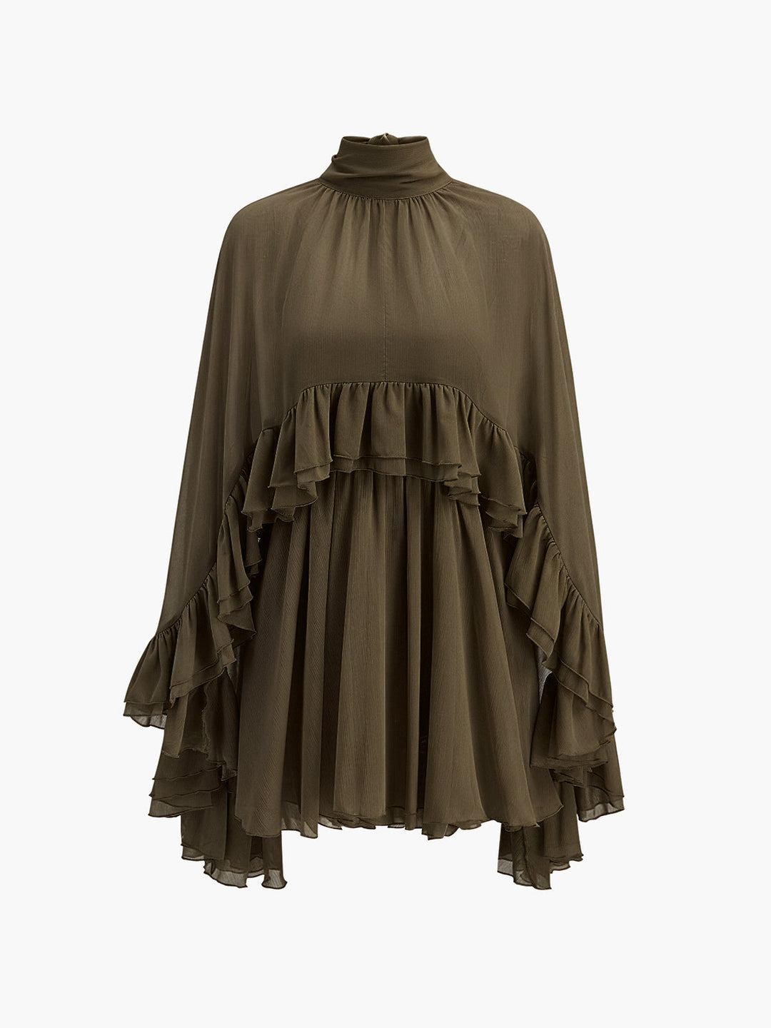 Abito Donna in Chiffon con Mantella Elegante