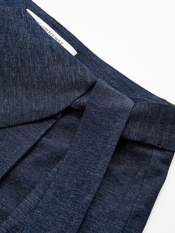 Pantaloni Donna Eleganti Tessuto Leggero Gamba Larga