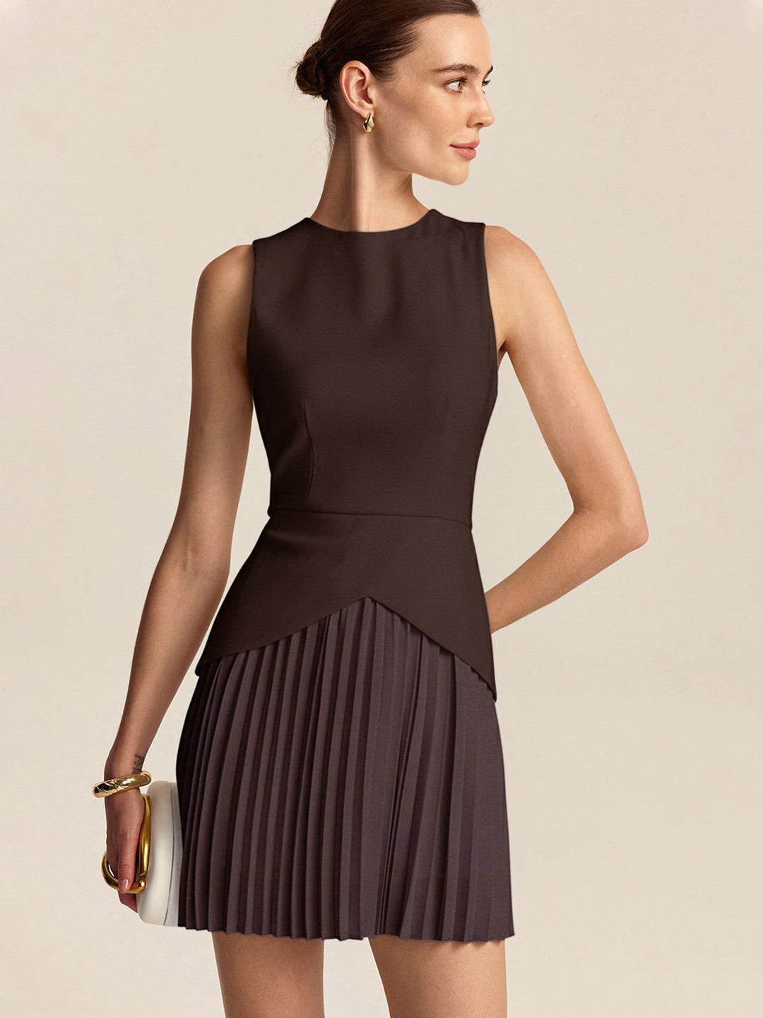 Abito Cerimonia Mini Donna Elegante Svasato