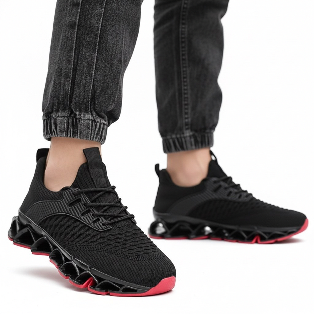 Sneakers Uomo con Rialzo Interno Suola Strutturata Comfort