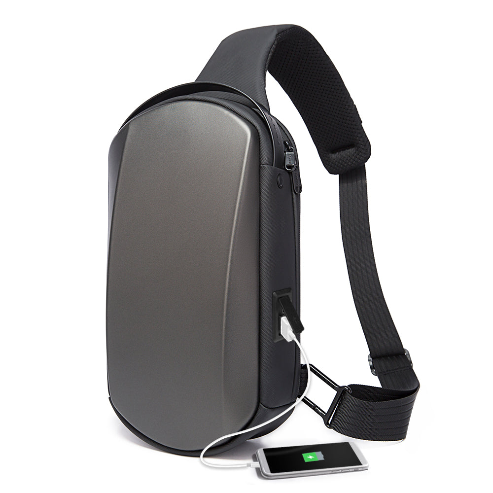 Borsa Tracolla Uomo Impermeabile con Porta USB e Zaino Integrato - Vesarelli