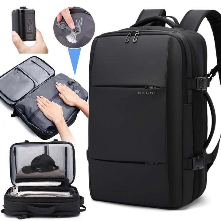 Zaino Uomo 50L Impermeabile Compressione Sottovuoto con Lucchetto TSA - Vesarelli
