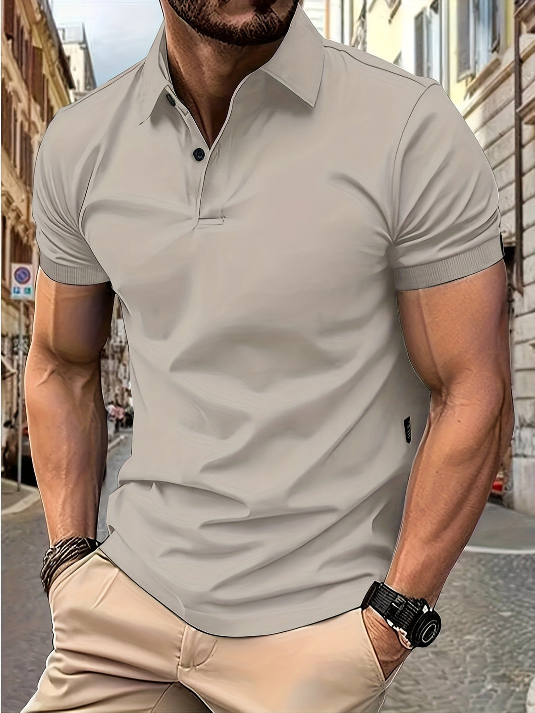Polo Uomo Classica Cotone Colletto Elegante
