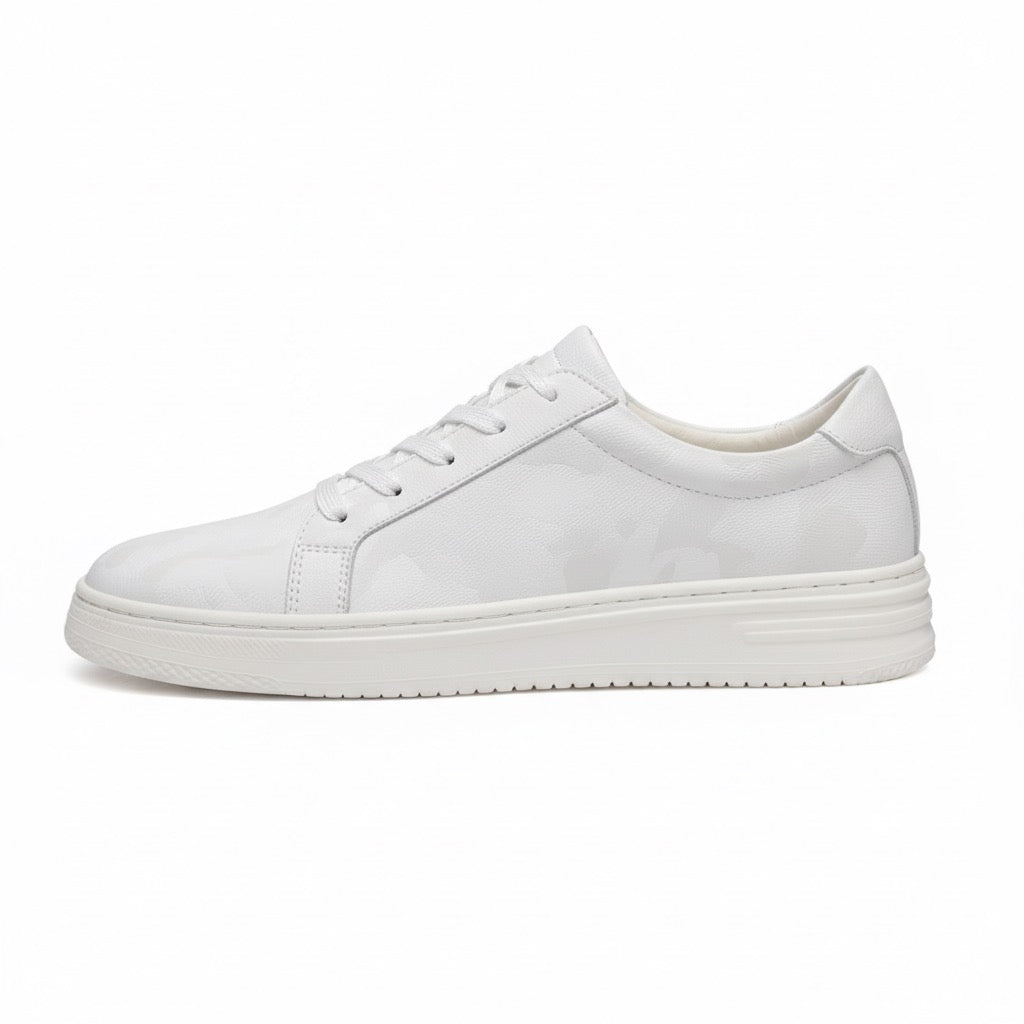 Sneakers Uomo con Rialzo Interno e Texture Morbida Comfort