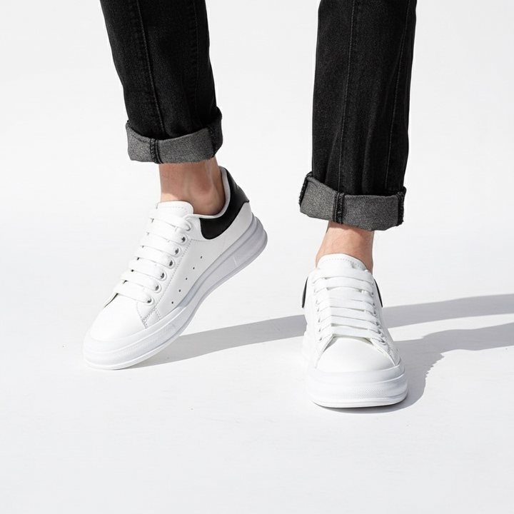 Sneakers Uomo con Rialzo Dettagli a Contrasto Comfort