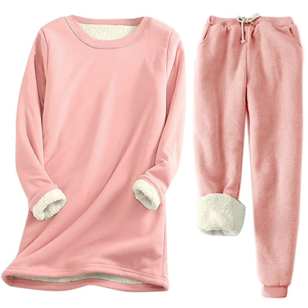 Completo Termico Donna Due Pezzi Tessuto Caldo Elasticizzato
