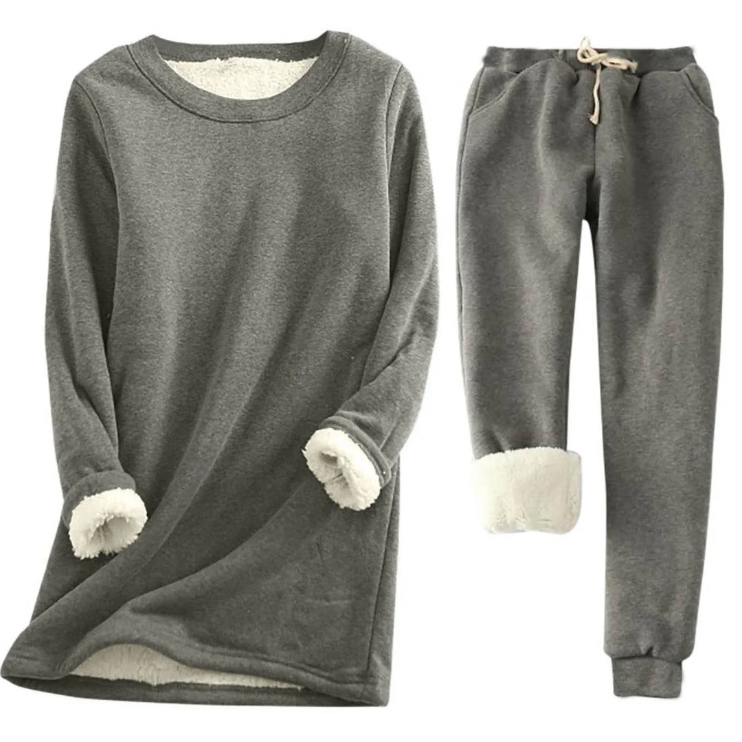 Completo Termico Donna Due Pezzi Tessuto Caldo Elasticizzato - Vesarelli